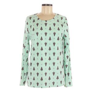 🌺 Sonoma Christmas Pine Tree Soft Fleece Mint Green Pullover Sweater Size M